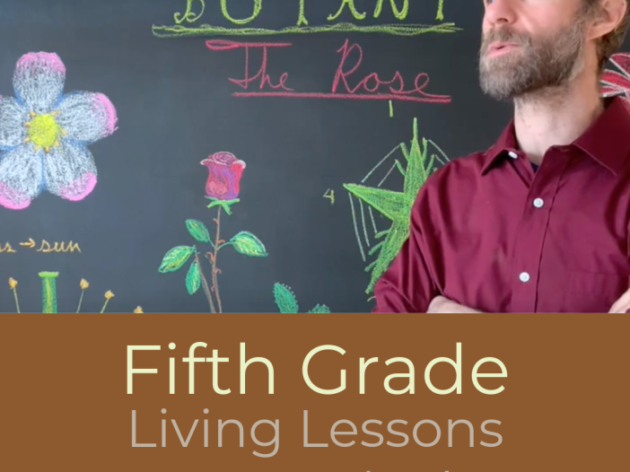 video still of Waldorf teacher Nicholas Andrea teaching the Waldorf fifth grade botany block