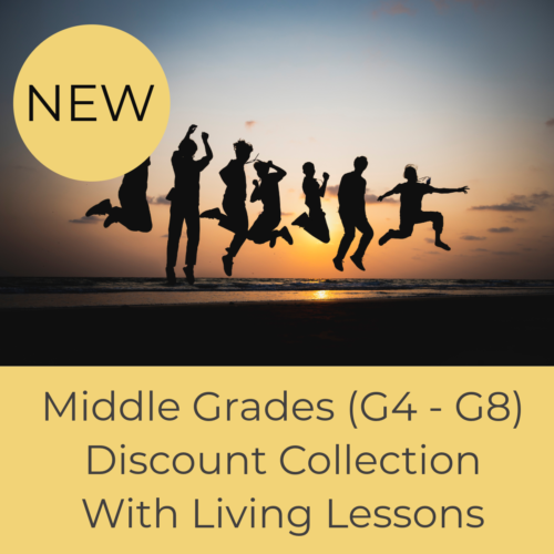 Middle Grades Discount Collection: Curriculum Package for Single Family (G4 – G8) with Living Lessons